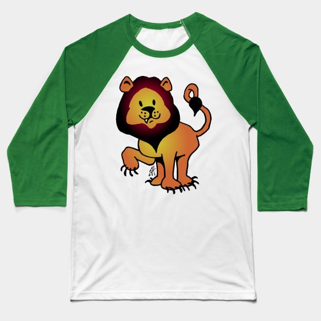 Lion Baseball T-Shirt by Cardvibes